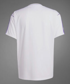 Adidas Originals Maillot Real Madrid 3 Bandes Pure Coton Blanc T-shirt 2024/25