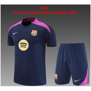 Tenue d’entraînement courte pour enfants Barcelone Royal 2025/26