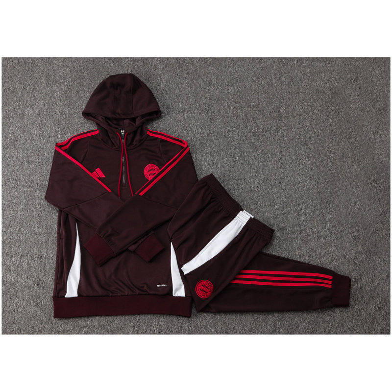 Sweat à capuche et pantalon pour enfants Bayern Munich Costume Marron 2024/25