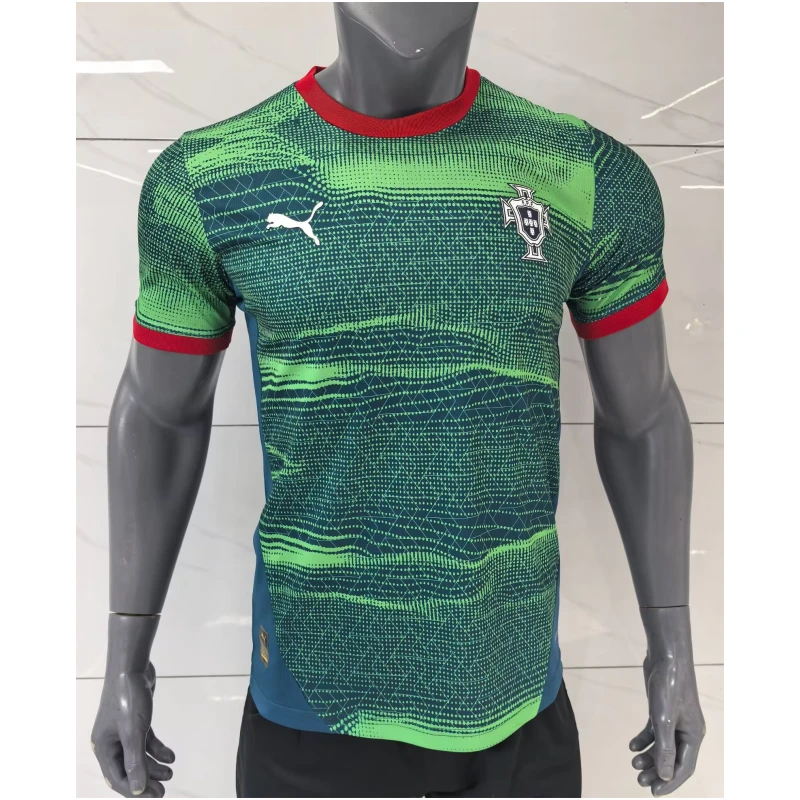 Maillot d’entraînement vert pré-joueur du Portugal pour hommes 2025