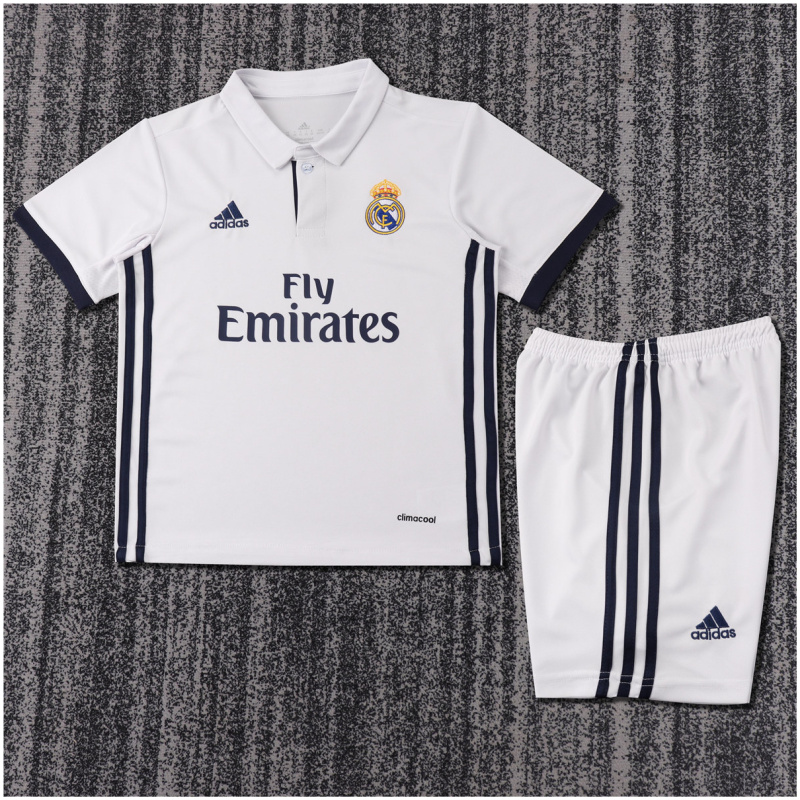Maillot domicile rétro pour enfants du Real Madrid 2016/17