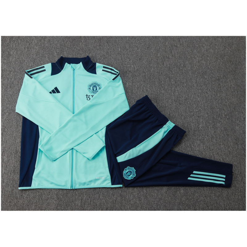 Veste + Pantalon d’Entraînement Enfant Manchester United Vert 2024/25