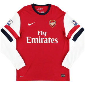 Maillot domicile rétro authentique à manches longues Arsenal 2012/13 – joueur pour homme