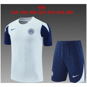Ensemble d’entraînement court pour enfants Inter Milan gris clair 2025/26