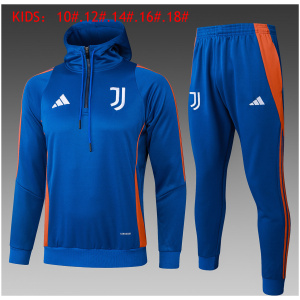 Survêtement Bleu Enfant Juventus Sweat à Capuche + Pantalon 2024/25