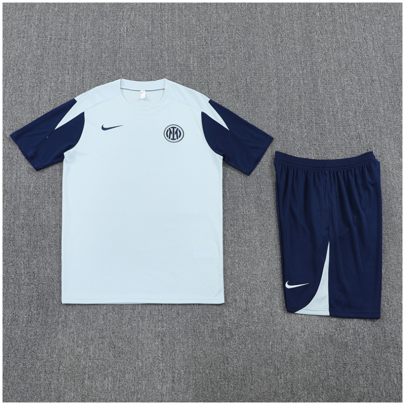 Ensemble d’entraînement court pour enfants Inter Milan gris clair 2025/26