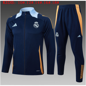 Ensemble de survêtement enfant Real Madrid Veste + Pantalon Entraînement Royal 2024/25