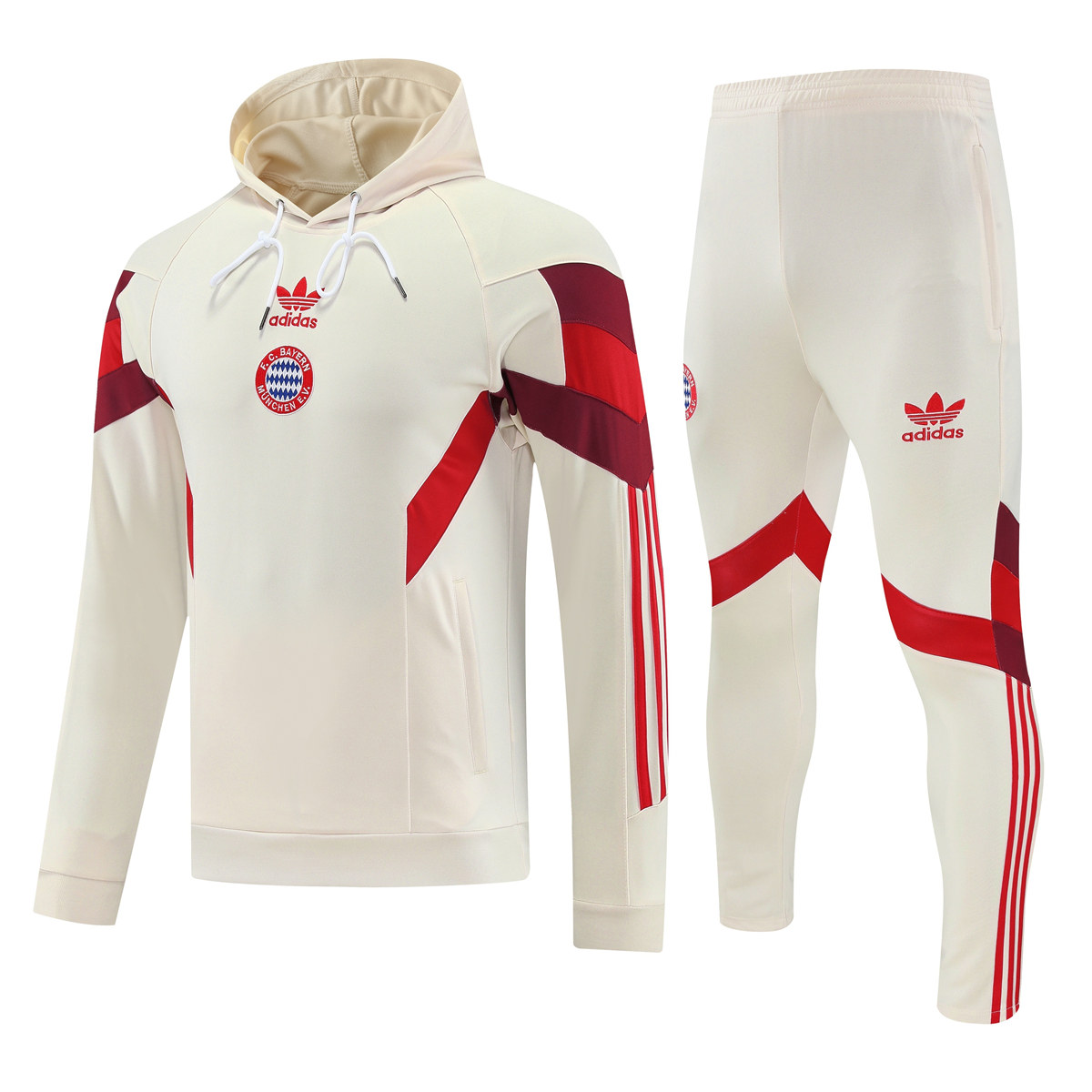 Sweat à capuche et pantalon de survêtement d’entraînement pour hommes Bayern Munich Beige 2025/26