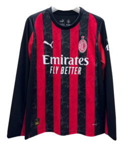 Maillot Domicile AC Milan Homme Manches Longues 2025/26