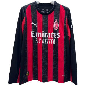 Maillot Domicile AC Milan Homme Manches Longues 2025/26
