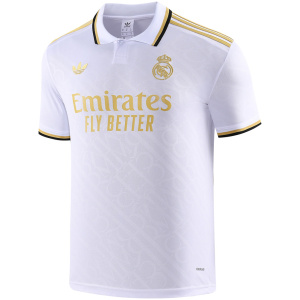 Polo Real Madrid Homme Blanc – Or 2025-2026