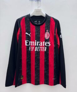 Maillot Domicile AC Milan Homme Manches Longues 2025/26