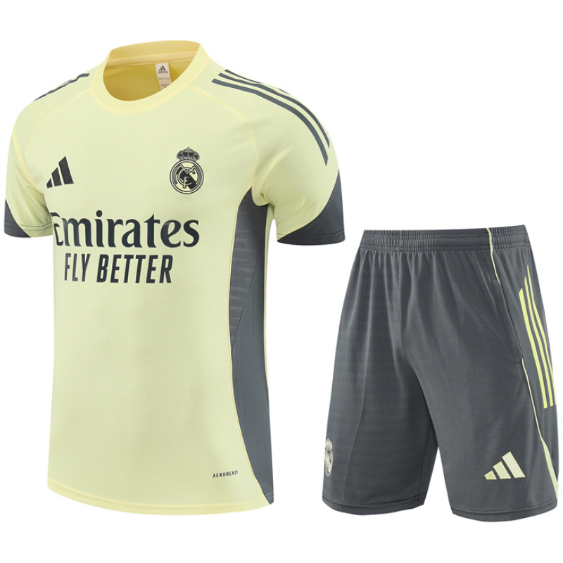 Ensemble d’entraînement short Homme Real Madrid Jaune 2025/26