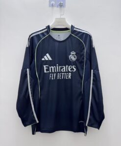 Maillot Extérieur Real Madrid Manches Longues Homme 2025-2026