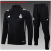 Tenue d’Entraînement Veste + Pantalon Real Madrid Enfants Noir 2025/26