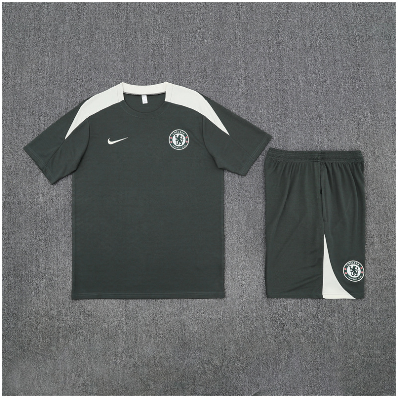 Tenue d’entraînement courte Chelsea Enfants Vert foncé 2025/26