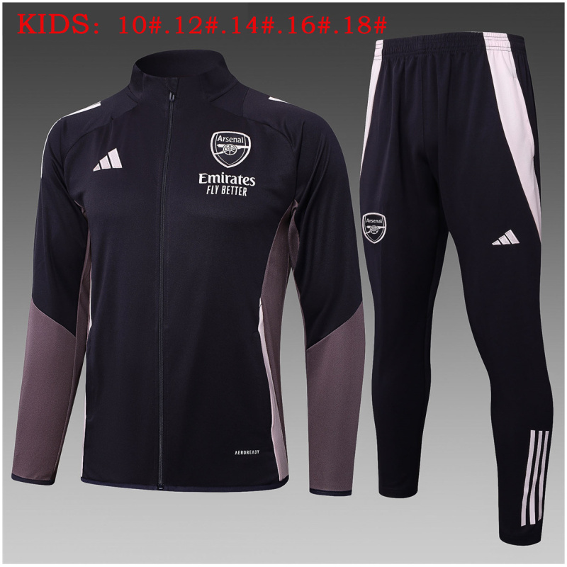 Veste Arsenal Enfant + Pantalon Tenue d’Entraînement Gris 2025/26