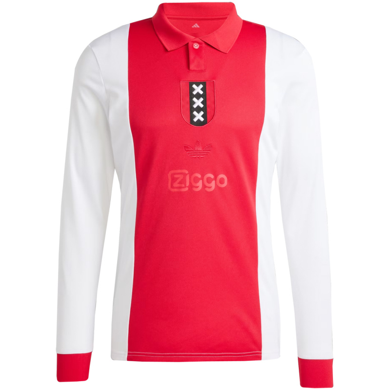 Maillot Homme Ajax 125e Anniversaire Rouge à Manches Longues