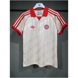 Maillot Adidas Originals Bayern Munich 3 Bandes 100% Coton Blanc 2025/26 Homme – Joueur