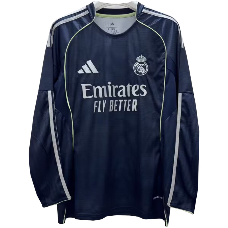 Maillot Extérieur Real Madrid Manches Longues Homme 2025-2026