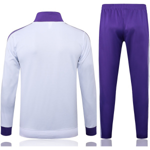 Tenue d’Entraînement Real Madrid Homme Veste + Pantalon Blanc – Violet 2025/26