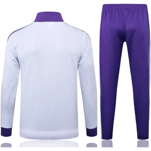 Tenue d’Entraînement Real Madrid Homme Veste + Pantalon Blanc – Violet 2025/26