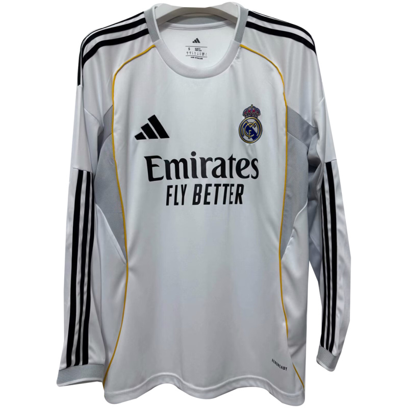Maillot domicile Real Madrid 2025/26 Homme manches longues