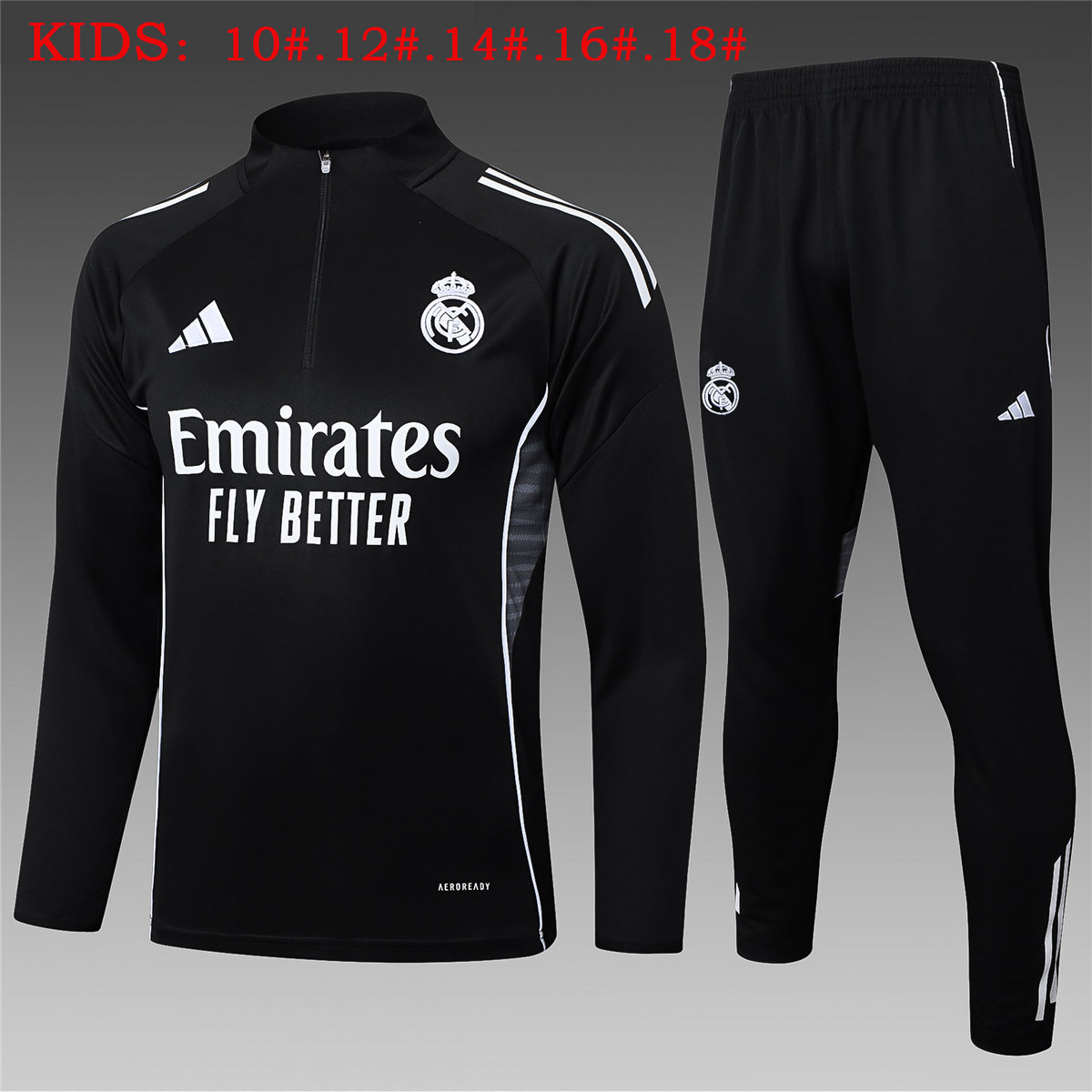 Survêtement d’Entraînement Real Madrid Enfants Noir 2025/26