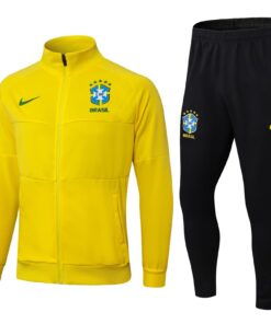 Survêtement d’Entraînement Veste + Pantalon Brésil Jaune Homme 2025
