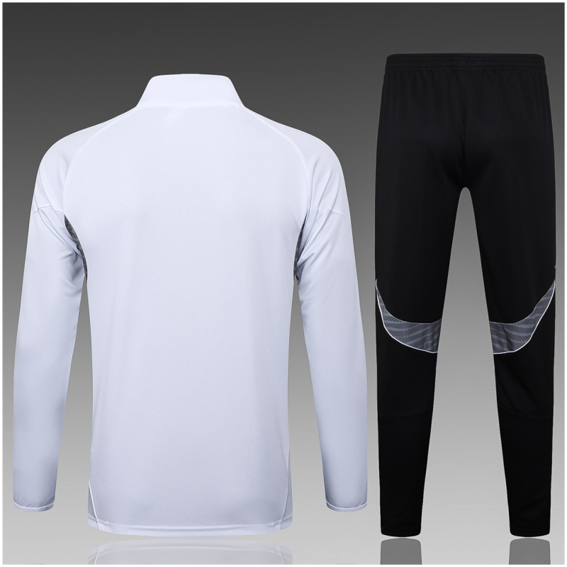 Ensemble d’Entraînement Real Madrid Veste et Pantalon Blanc pour Enfants 2025/26