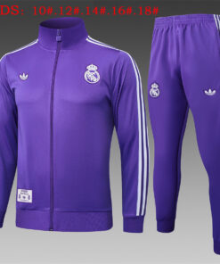 Enfant Real Madrid Veste + Pantalon Survêtement d’Entraînement Violet 2025/26