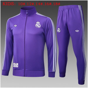 Enfant Real Madrid Veste + Pantalon Survêtement d’Entraînement Violet 2025/26