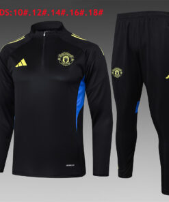 Survêtement d’entraînement Manchester United Enfants Noir 2025/26