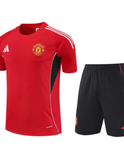 Manchester United Ensemble d’entraînement short Rouge Homme 2025/26
