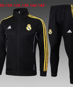 Real Madrid Veste et Pantalon d’Entraînement pour Enfants Noir 2025/26
