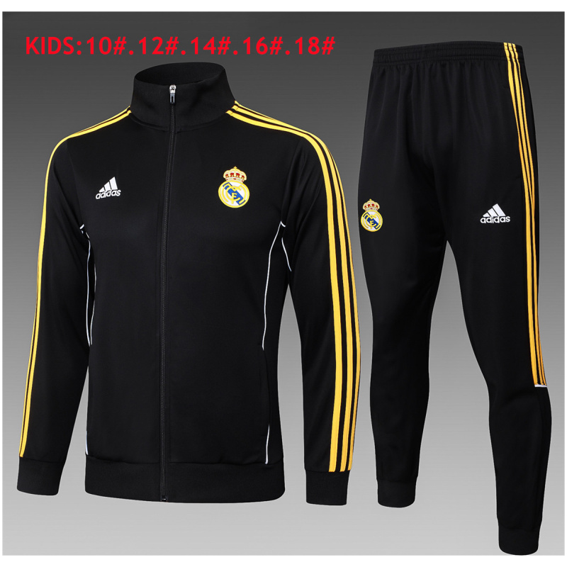 Real Madrid Veste et Pantalon d’Entraînement pour Enfants Noir 2025/26