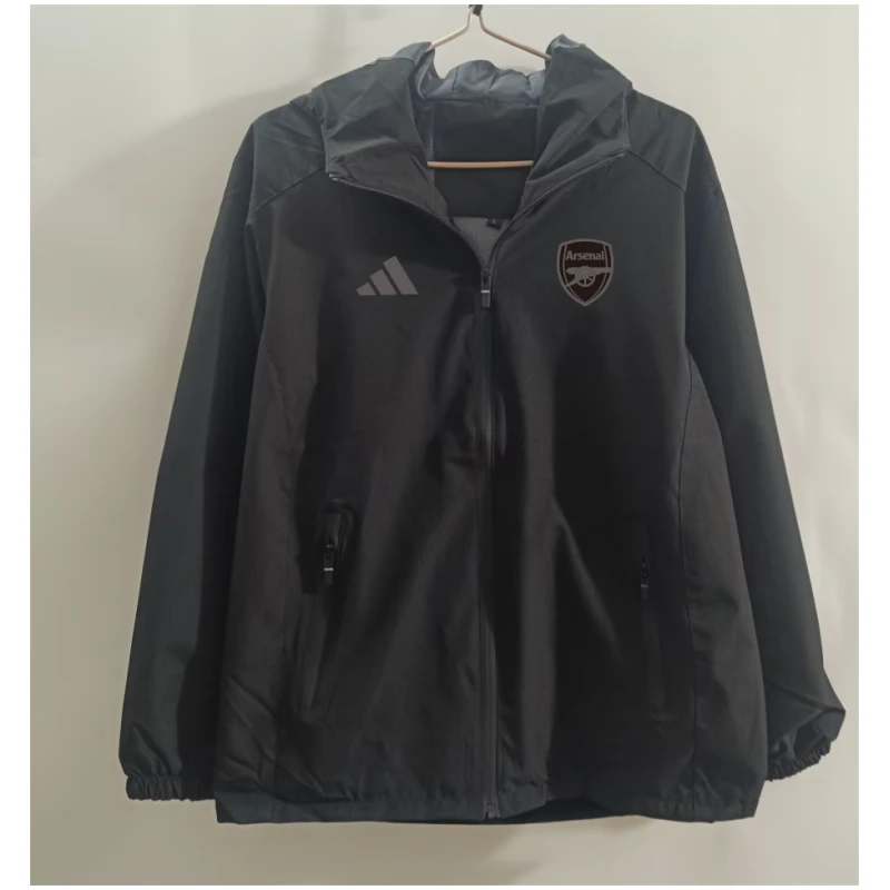 Arsenal Homme Veste veste coupe-vent Toutes Saisons Noir 2025/26