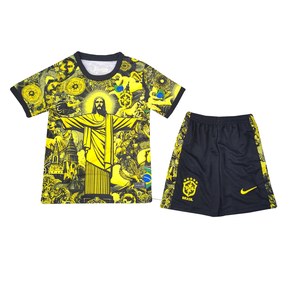 Enfant Brésil Jesus Maillot Jaune 2025
