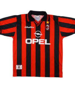Maillot domicile rétro AC Milan 1997/98 pour homme