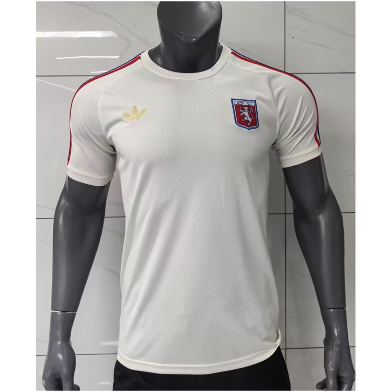 T-Shirt Homme Olympique Lyonnais 75e Anniversaire Blanc 2025/26