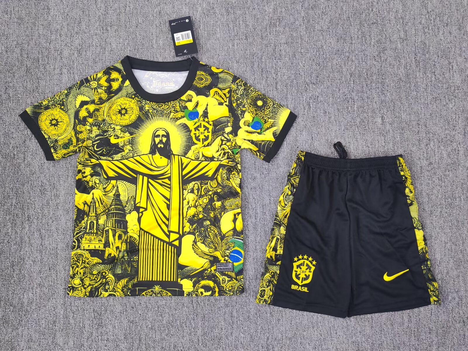 Enfant Brésil Jesus Maillot Jaune 2025