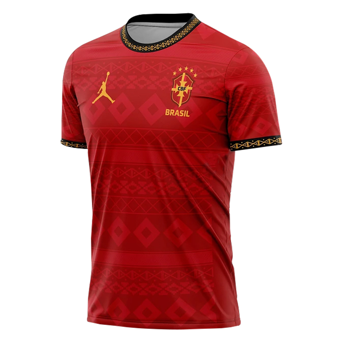 Maillot Homme Brésil x Jordan Rouge 2025