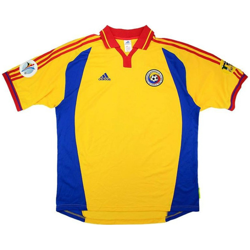 Pour Homme Roumanie Retro Maillot Domicile 2000