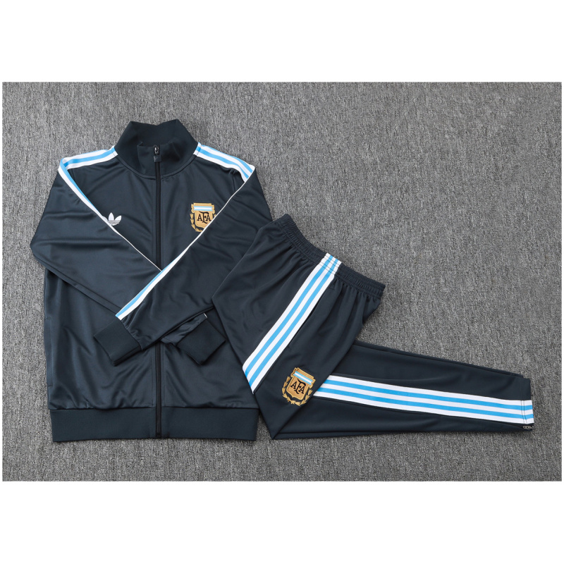 Tenue d’entraînement Veste et Pantalon Enfant Argentine Gris Foncé 2025