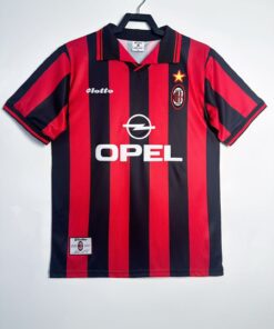 Maillot domicile rétro AC Milan 1997/98 pour homme