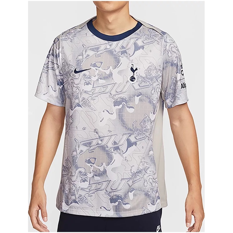 Maillot d’Entraînement Court Tottenham Hotspur Homme Gris Clair 2025/26