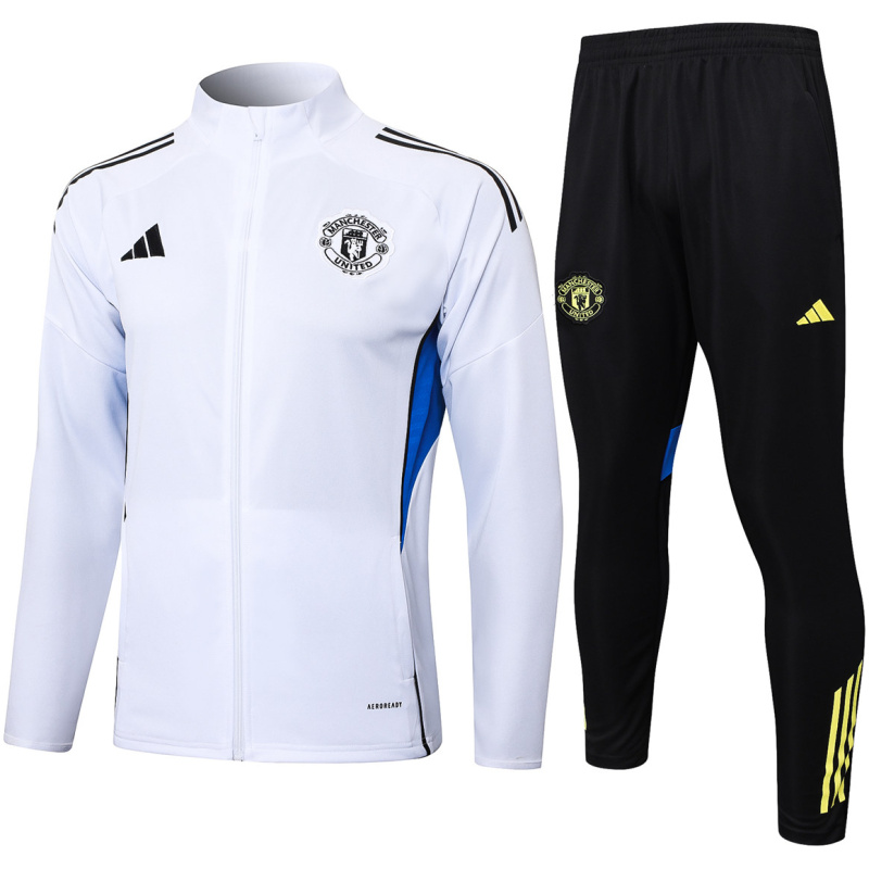 Survêtement d’entraînement homme Manchester United Veste + Pantalon Blanc 2025/26