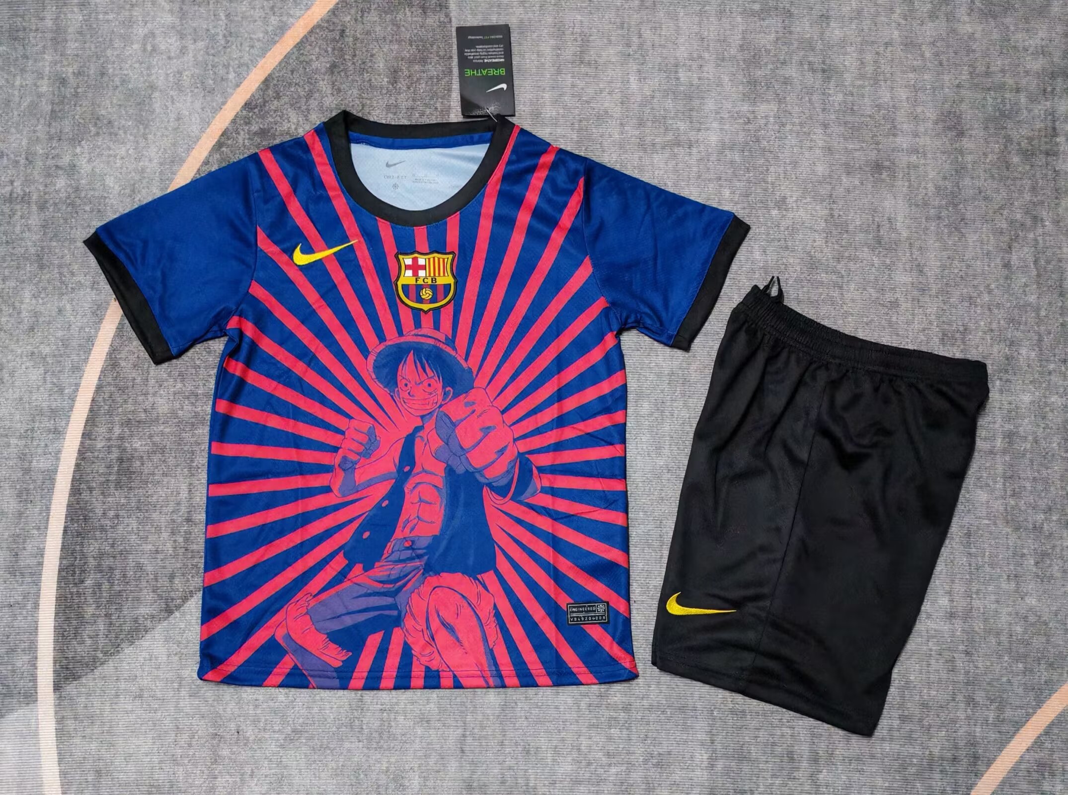 Maillot Enfant Barcelona One Piece Monkey D. Luffy 2025/26