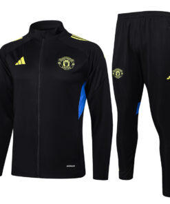 Survêtement d’Entraînement Veste + Pantalon Manchester United Homme Noir II 2025/26