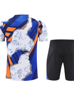 Ensemble d’Entraînement Court Real Madrid Homme Blanc – Bleu 2025/26